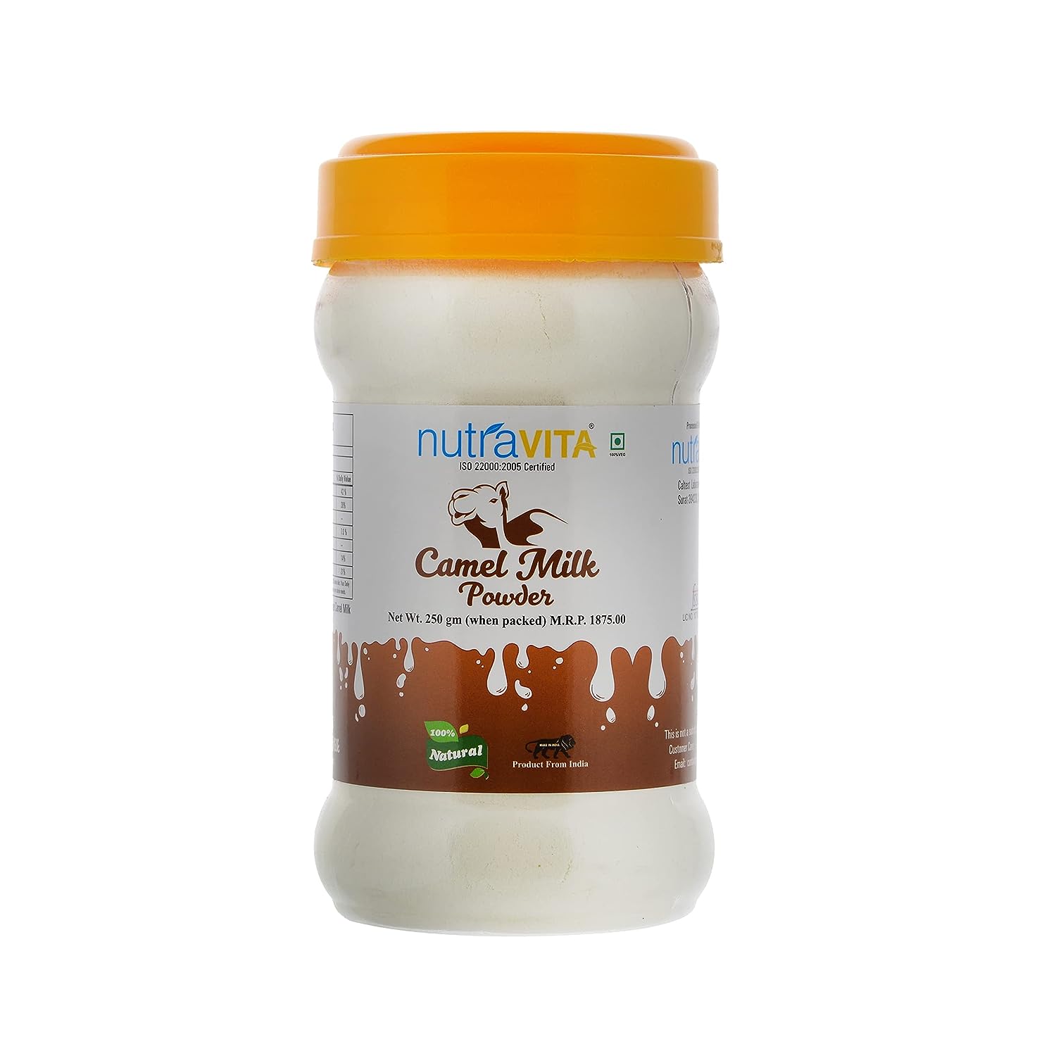 Nutra Vita Camel Milk Powder 200 G (Freeze Dried,Gluten Free, No Additives, No Preservatives)