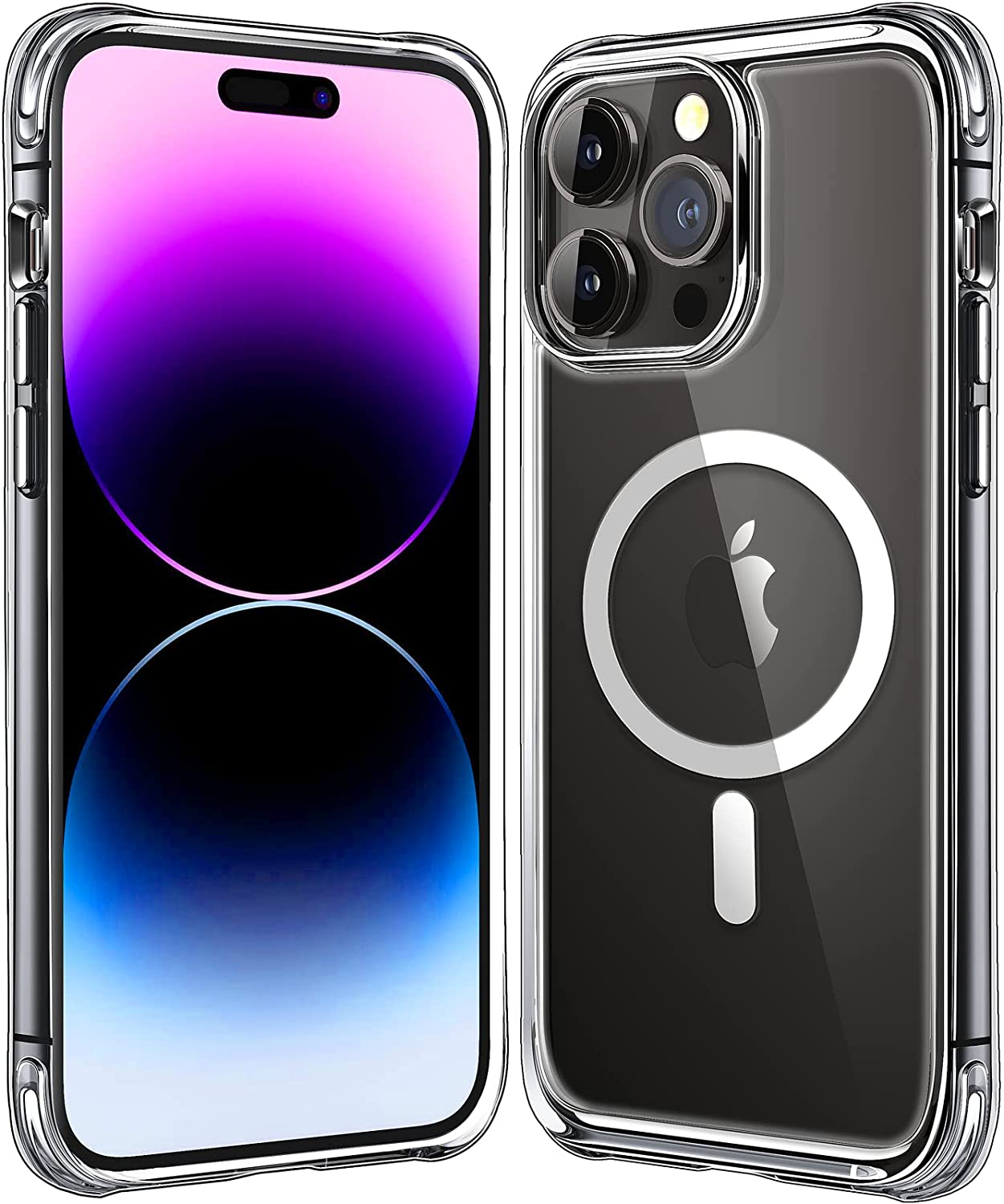 Mkeke Magnetic Designed for iPhone 14 Pro Case Clear with Magsafe [Military Grade Drop Protection] [Not Yellowing] Shockproof Phone Case for Apple iPhone 14 Pro 2022