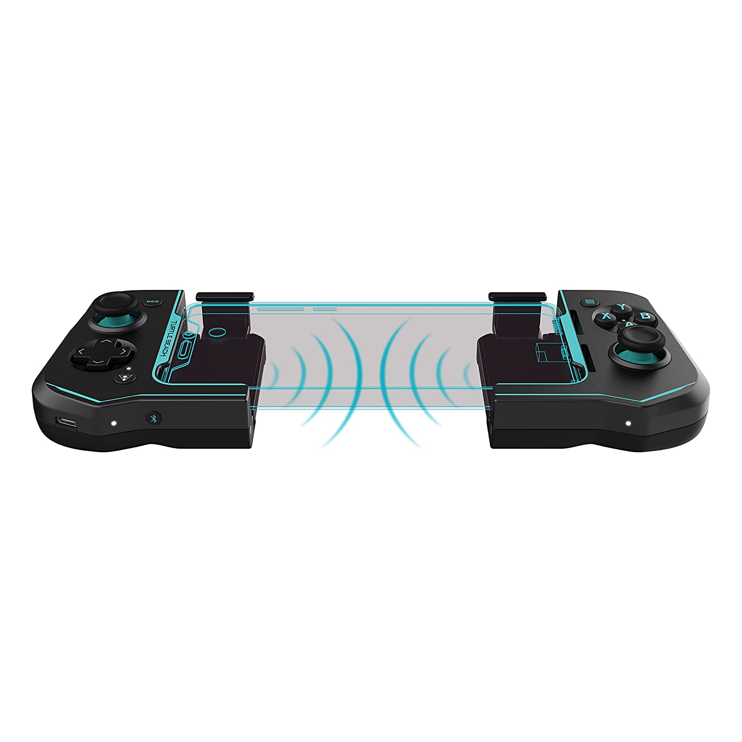 Turtle Beach Atom Mobile Game Controller with Bluetooth for Cloud Gaming on Android Mobile Devices with Compact Shape， Console Style Controls， Low Latency Bluetooth - Black/Teal