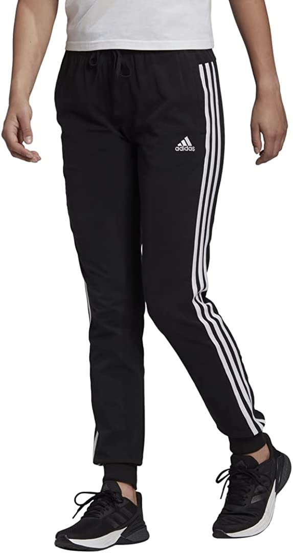 adidas Women's Essentials Single Jersey 3-Stripes Pants