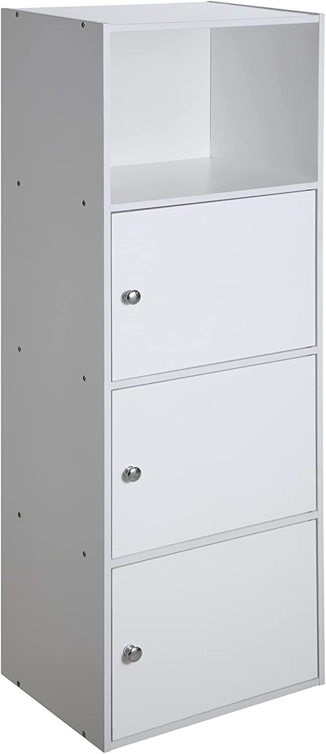Convenience Concepts Xtra Storage 3 Door Cabinet with Shelf， White