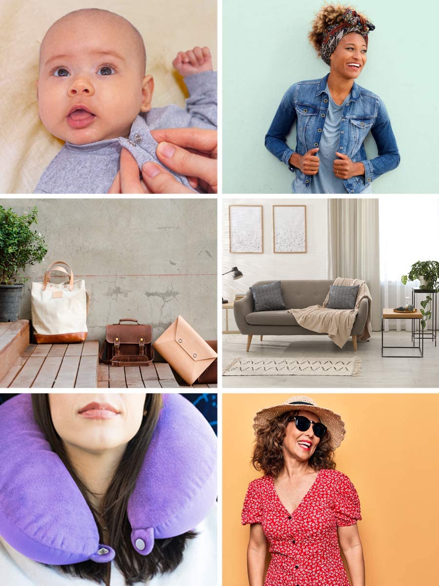 Mandala Crafts Metal Snap Button Kit - Snap on Buttons with Snap Fastener Tool for Sewing Clothing Leather Crafting 10 Assorted Colors 9.5mm 0.37 Inch