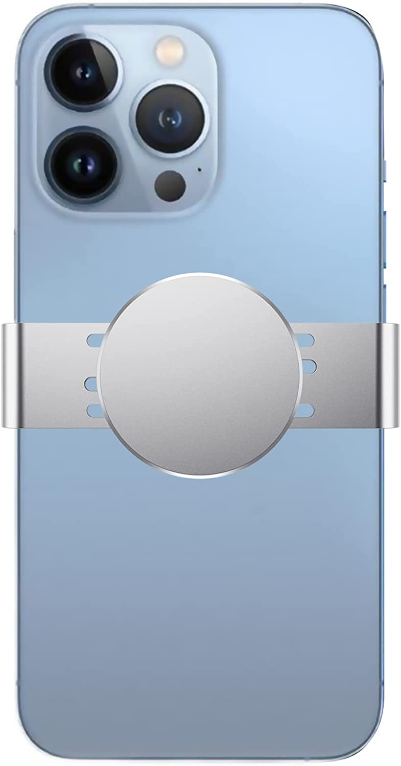 ALLHELP Metal Mobile Phone Clip Magnetic car [Clamp and Remove at Any time] Phone Clip for All Magnet Car Holder Cell Phone Magnetic Plate Compatible with iPhone 14 Pro Max, Samsung, and More