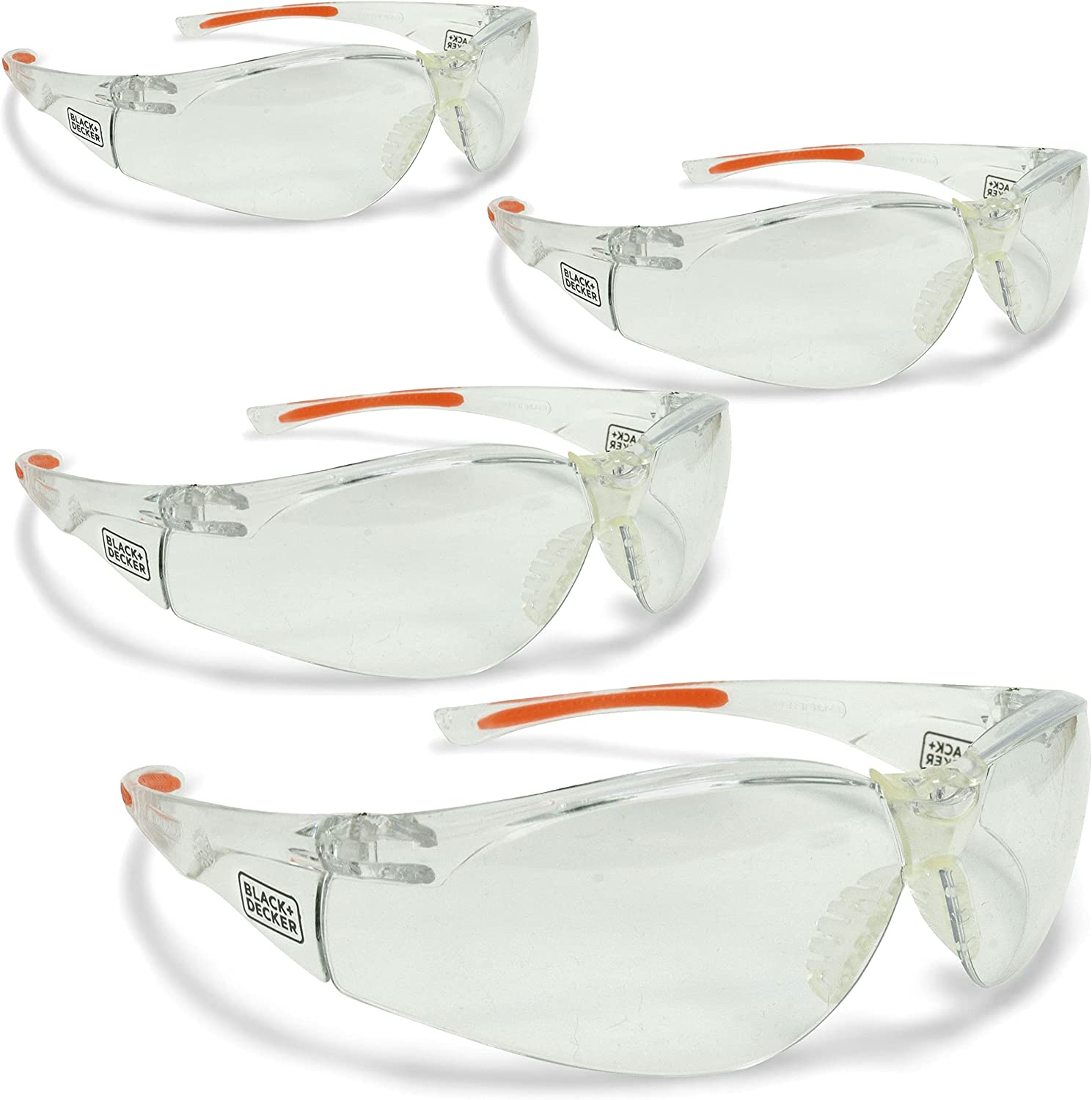 Radians BLACK+DECKER BD250 Clear Safety Glass - 4 Pack