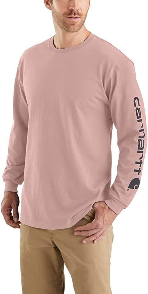 Carhartt Men's Loose Fit Heavyweight Long Logo Sleeve Graphic T-Shirt