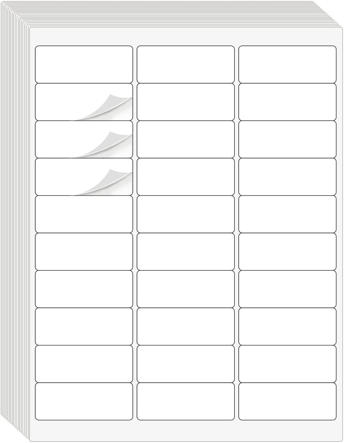 1" x 2-5/8" Address Labels 900 Labels Sticker Paper for Laser/Ink Jet Printer mailing Labels 8.5"×11" White 30 per Sheet