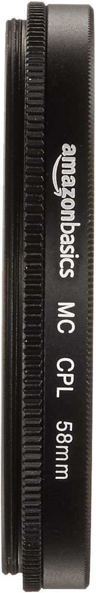 Amazon Basics Circular Polarizer Camera Lens Filter - 58 mm