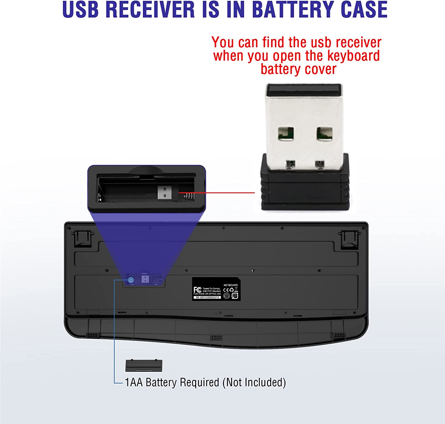 Loigys Wireless Keyboard, 2.4G Full-Sized Ergonomic Wireless Computer Keyboard with Wrist Rest for Windows, Mac OS Laptop/PC/Desktop/Notebook (Black)
