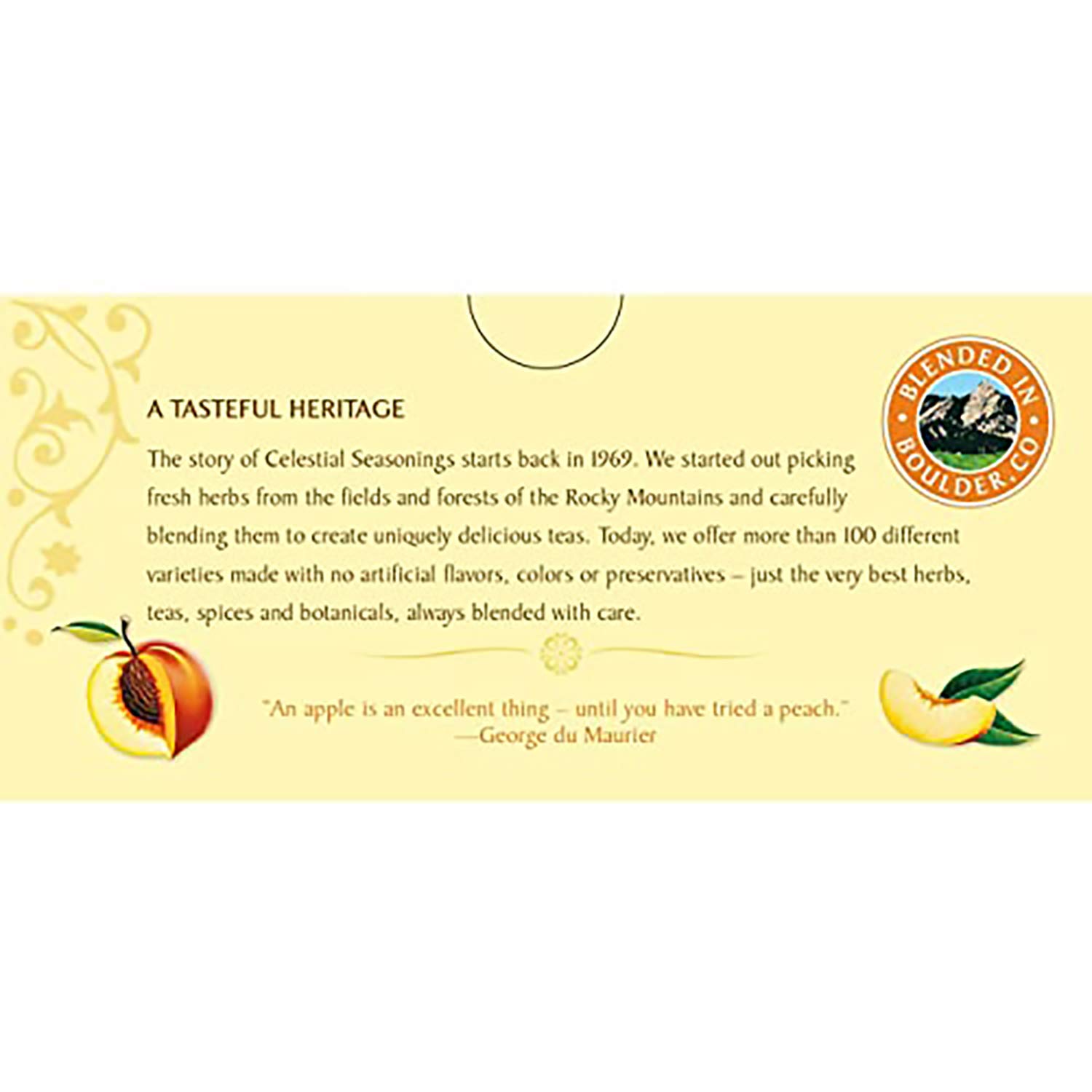 Celestial Seasonings Herbal Tea, Country Peach Passion, Caffeine Free, 20 Tea Bags (Pack of 6)
