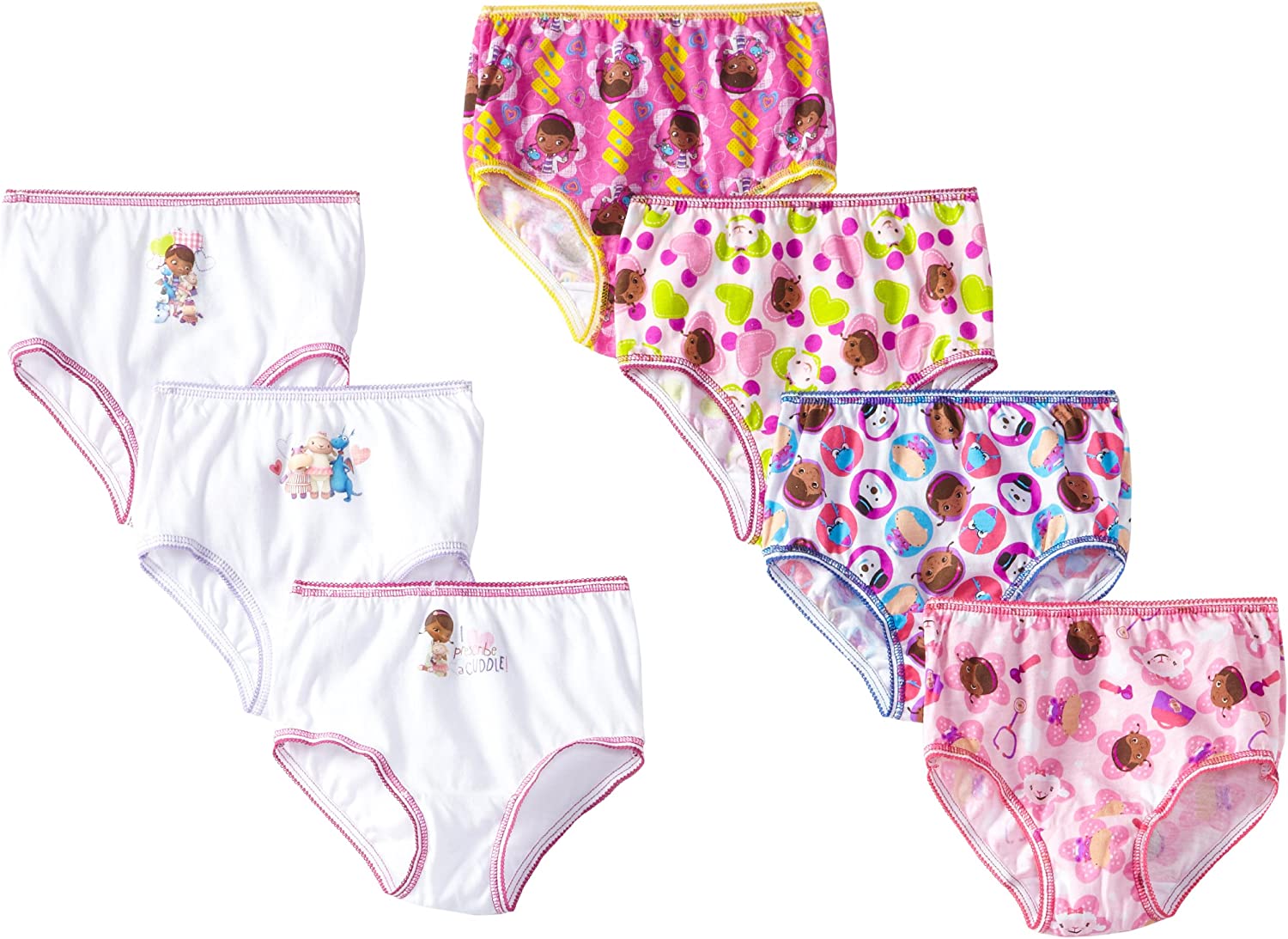 Disney Girls' Doc McStuffins, Elena, Minnie, Fancy Nancy, Jr. Underwear Multipacks