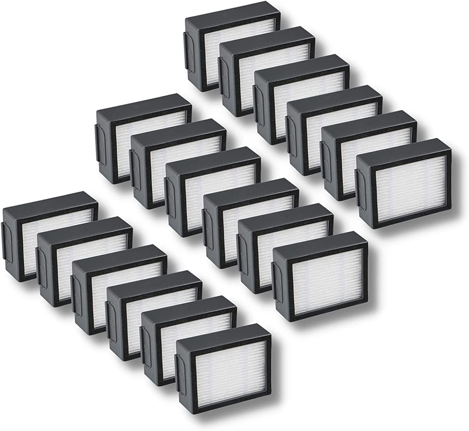 JoyBros 18-Pack Replacement HEPA Filter Compatible for iRobot Roomba evo, i,e,j Series:E5 E6 E7 i1 i3 i4 i5 i6 i7 i8 j7 and All Plus version Robotic Vacuum Cleaners