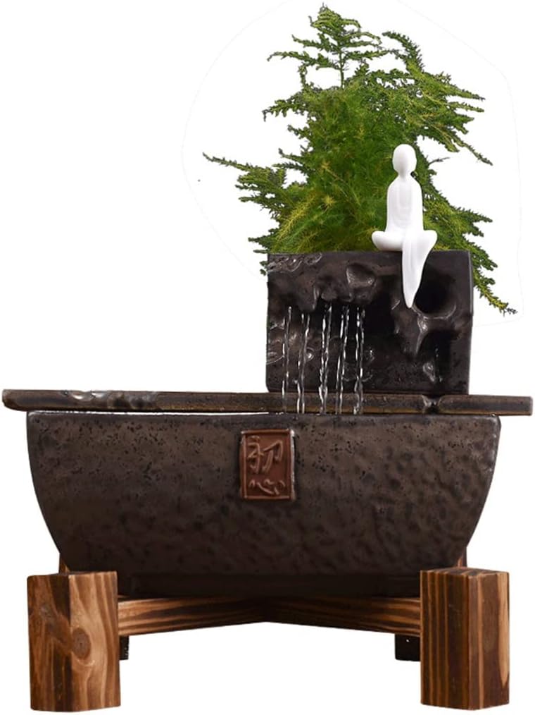 SLYNSW Desktop Furnishings Rockery Small Fountain Antique Home Desk Decoration Accessories Living Room