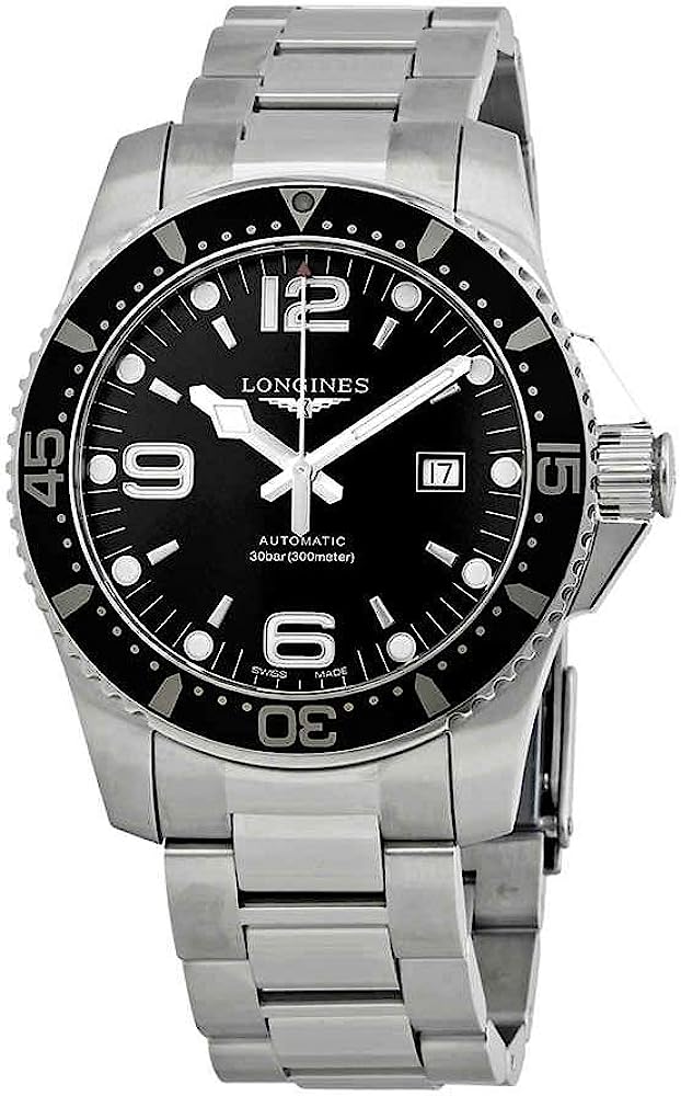 Longines HydroConquest 44MM Auto Stainless Steel Black Dial Men's L3.841.4.56.6