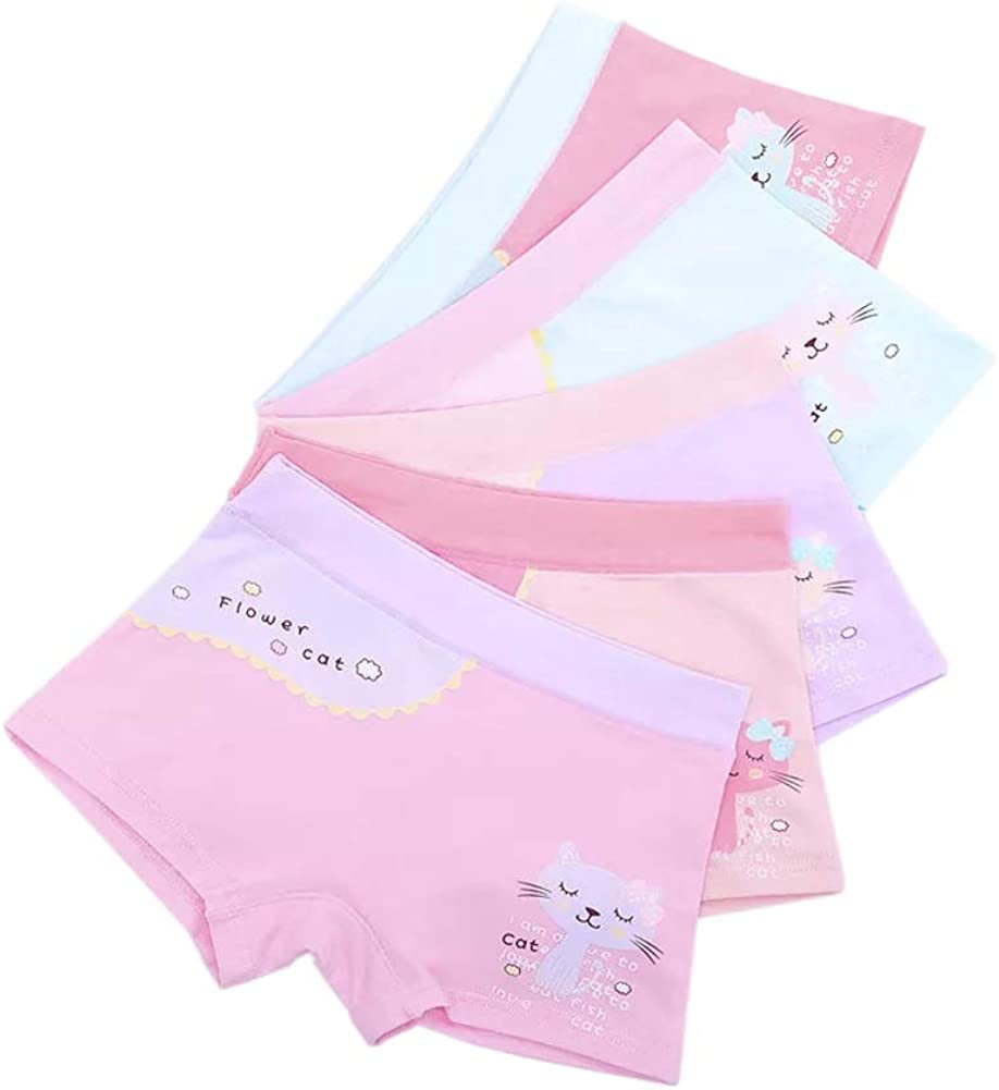 Core Pretty Girls Cotton Underwear Soft Boy Shorts Kids Boxer Briefs Panties(Pack of 5)