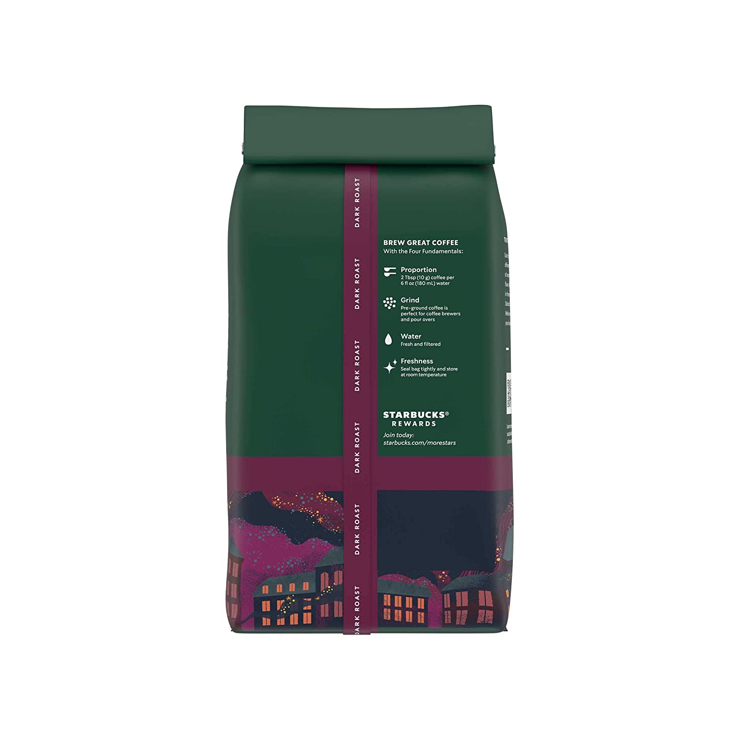 Starbucks Ground Coffee—Dark Roast Coffee—French Roast—100% Arabica—6 bags (12 oz each)