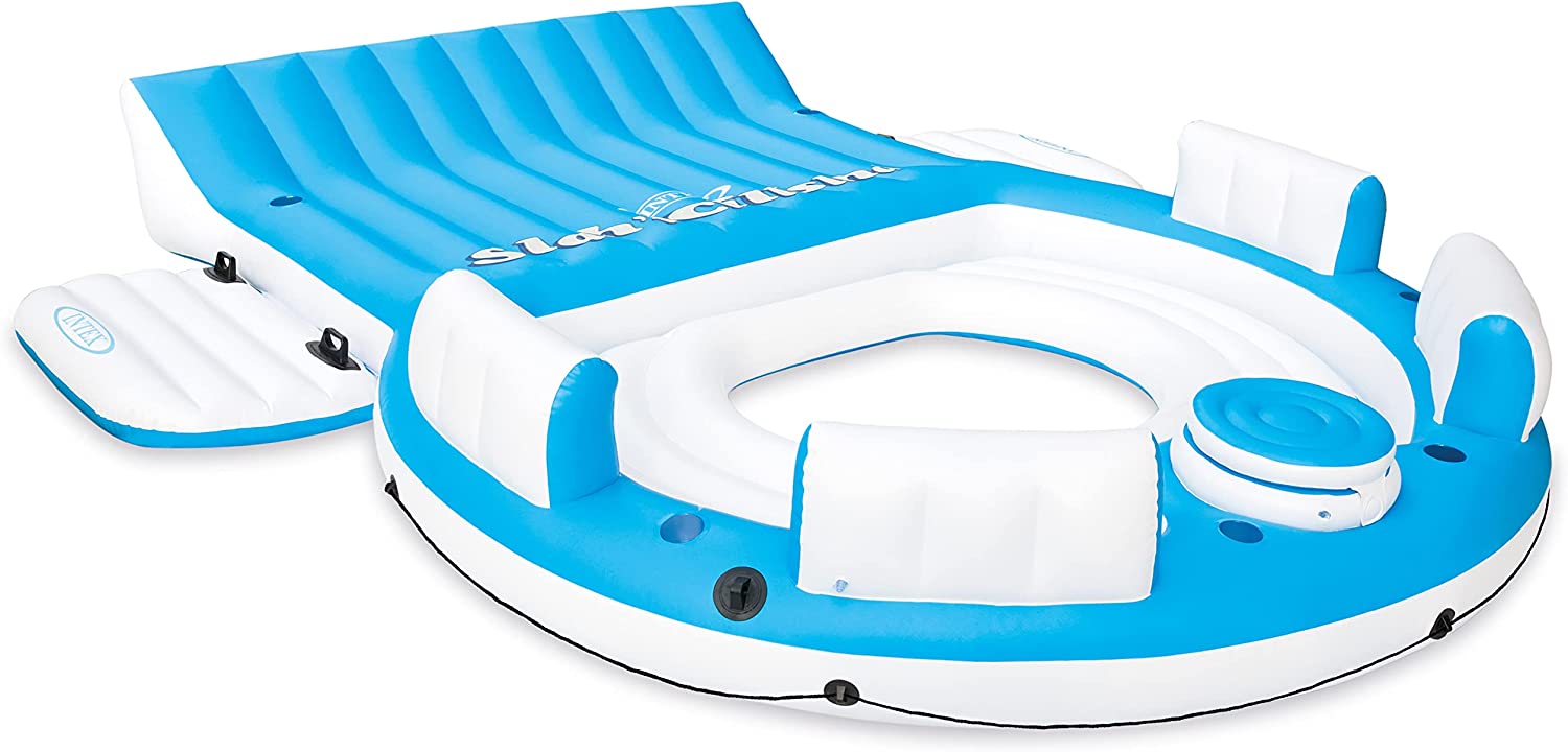 Intex 56299EP Splash 'N Chill Inflatable Island, 16.25 x 21 x 11.75 inches, Blue/White
