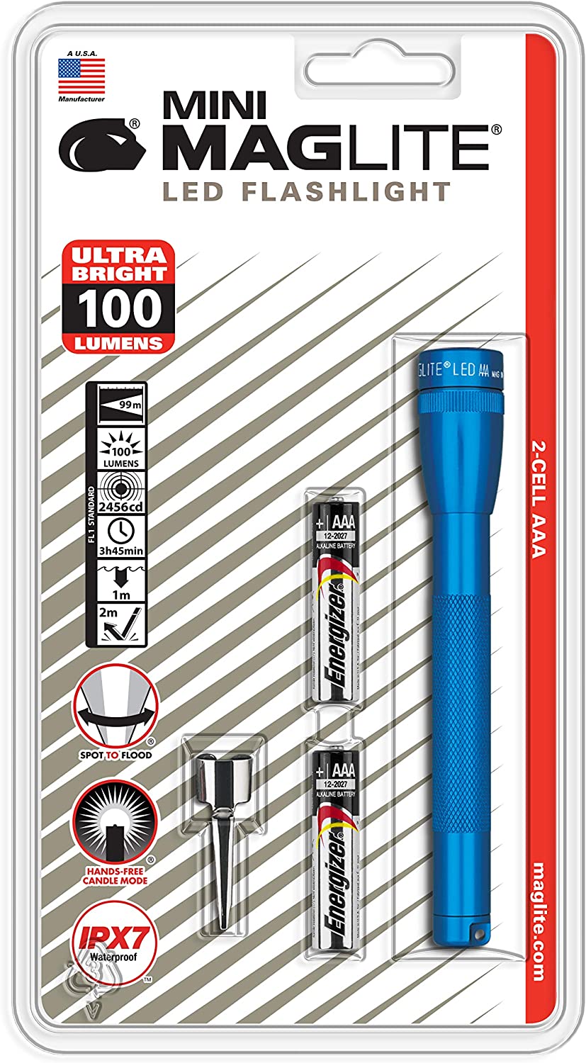 Maglite Mini LED 2-Cell AAA Flashlight Blue