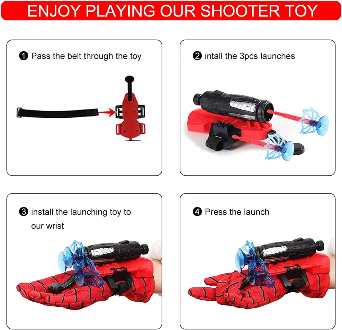 LGFZJ Spider toys for boys - Superhero Capes Boys Costume Masks - Web Shooter Toy - Spider Toy Keychain Costume Kids for Birthday Party Christmas Halloween