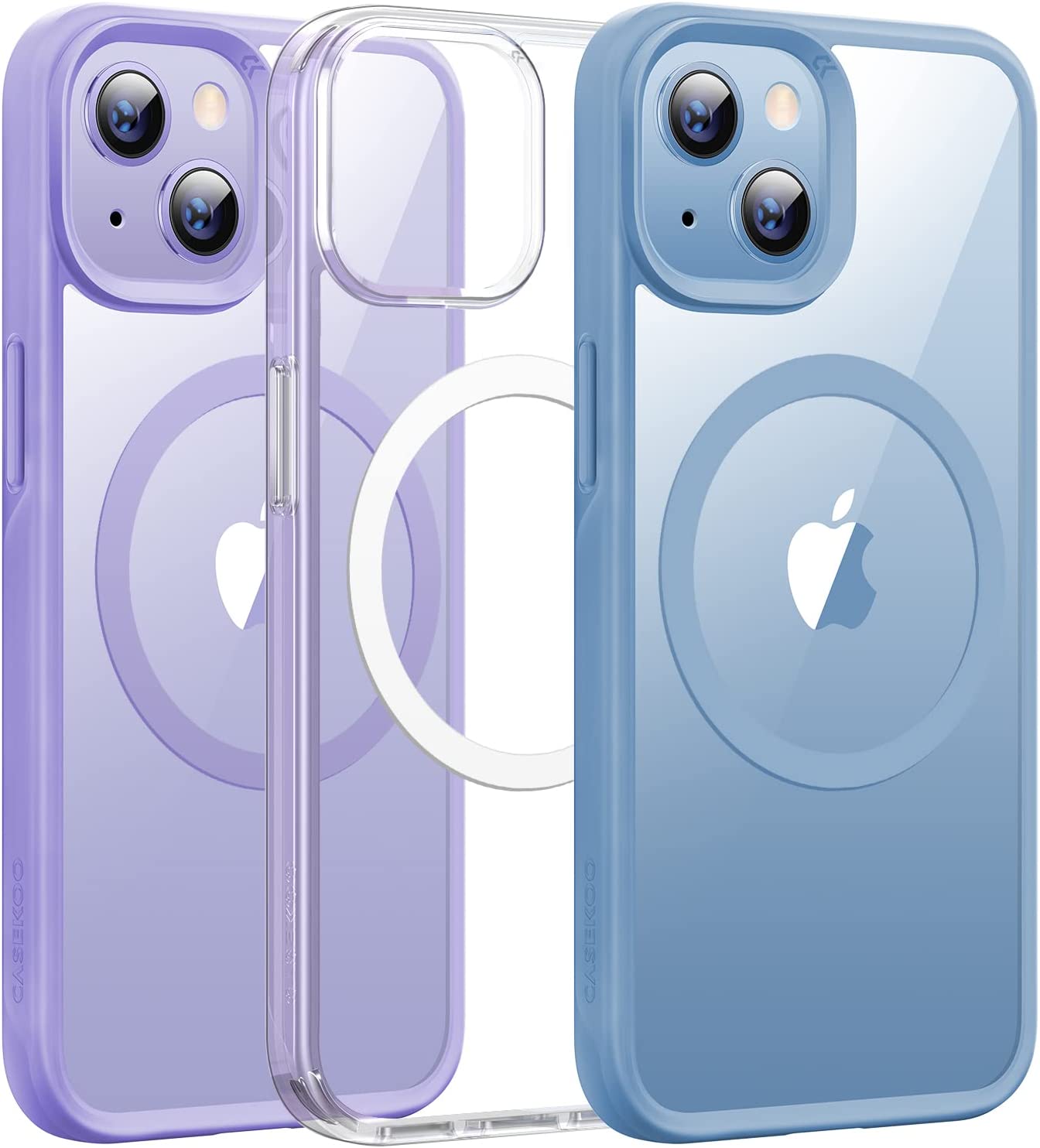 CASEKOO Magnetic Clear iPhone 14 Case & iPhone 13 Case [No.1 Strong Magnets][Never Yellow][Military Grade Drop Protection] Compatible with MagSafe Protective Slim Thin Cover 6.1 inch 2022-Clear